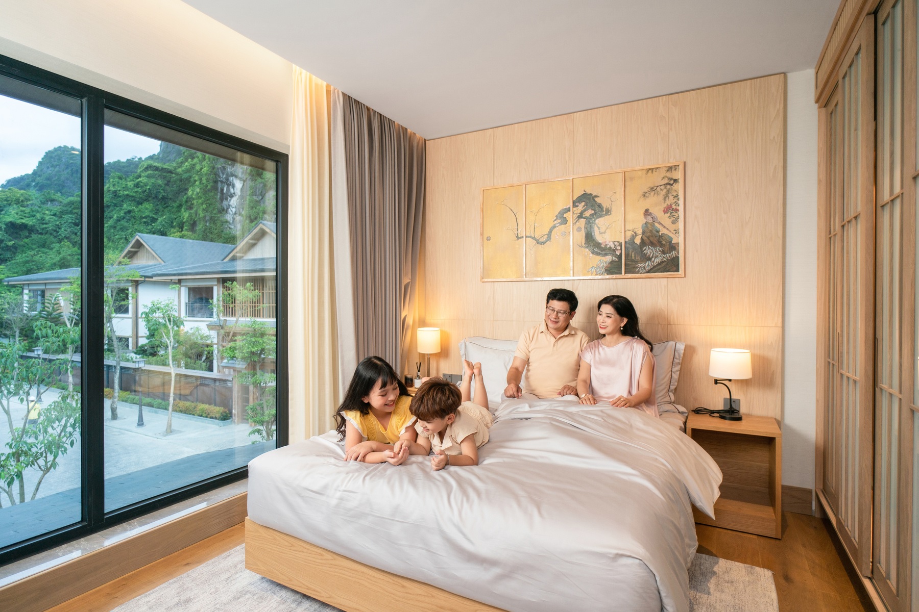 Phòng ngủ villa Onsen Yama Premium 3 phòng ngủ