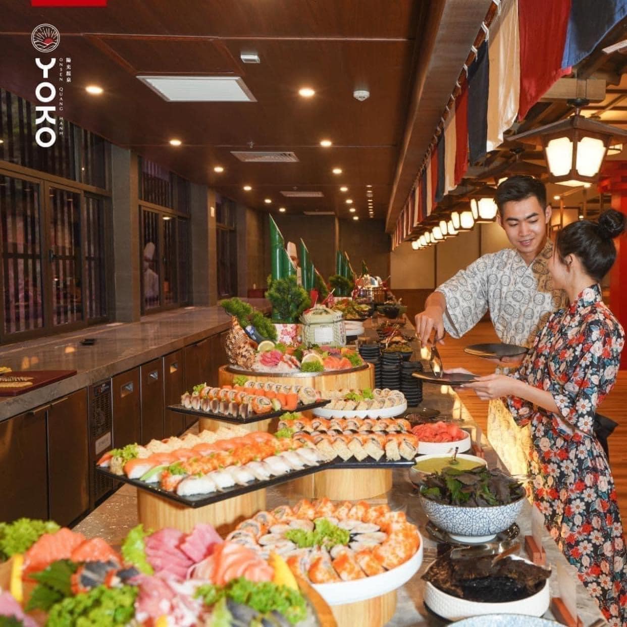 Buffet tại Yoko Onsen Quang Hanh Quảng Ninh