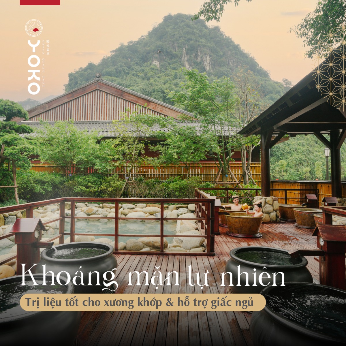 Tắm khoáng nóng Yoko Onsen Quang Hanh cho người dân Quảng Ninh