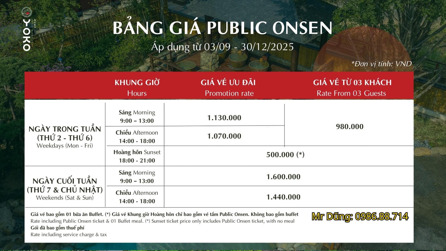 Giá vé tắm khoáng nóng Onsen Quang Hanh Quảng Ninh