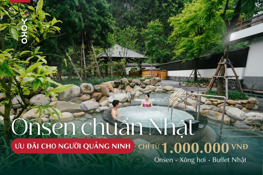 Tắm khoáng nóng Yoko Onsen Quang Hanh cho người dân Quảng Ninh